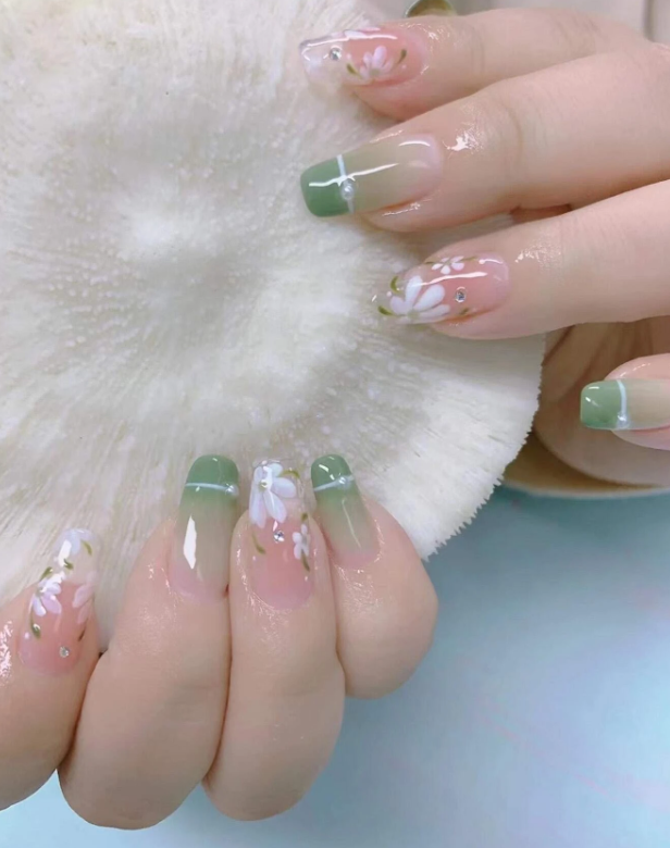 Sakura  Cherry Blossom Press On Nails