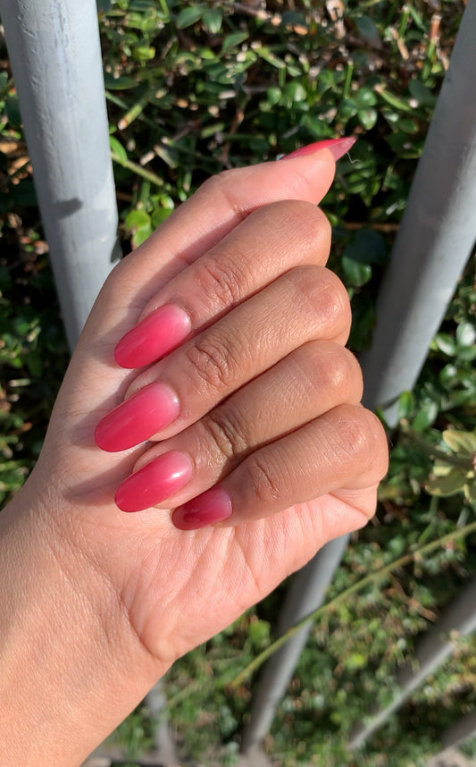 Hot Pink Ombre Petite Press On Nails