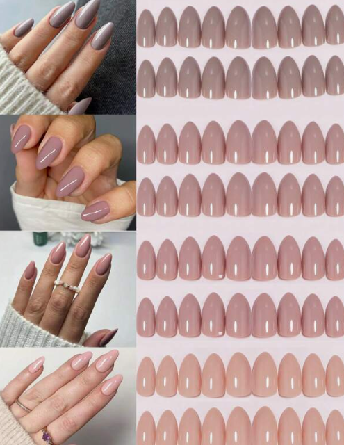 4 Pack Nude Press On Nails