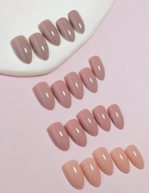 4 Pack Nude Press On Nails