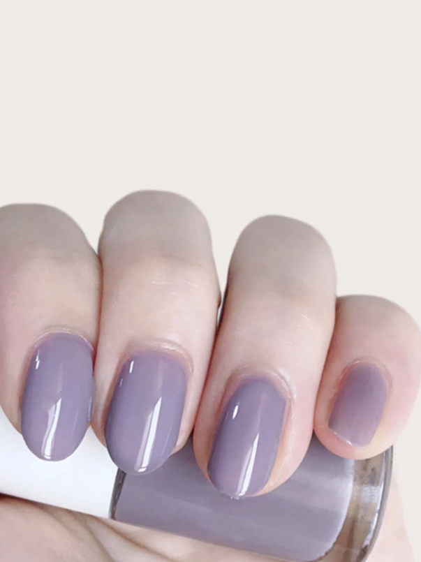 Dusty Lilac Plain Block Press On Nails