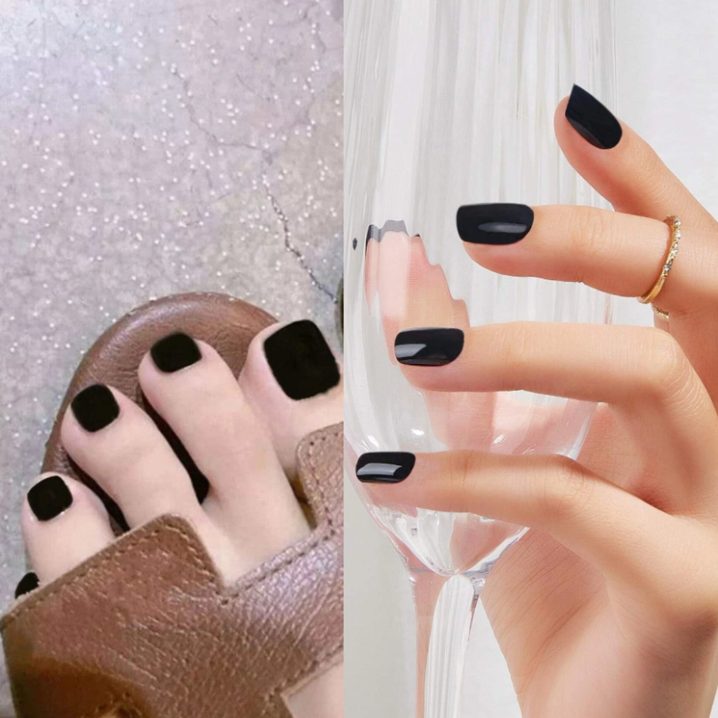 Set completo de manicura y pedicura Classic Black Block