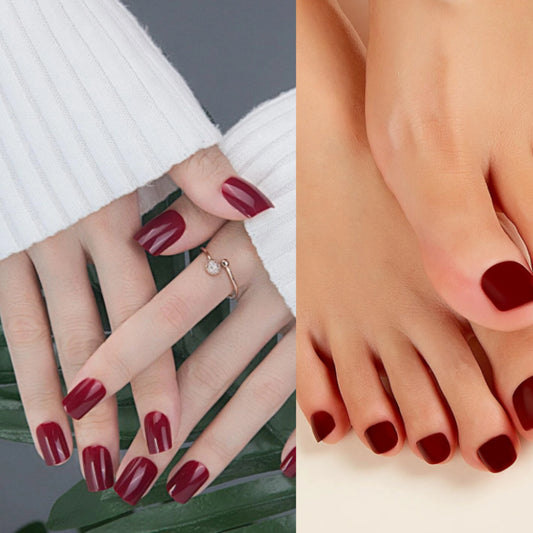 Red On Red Full Manicure and Pedicure Set