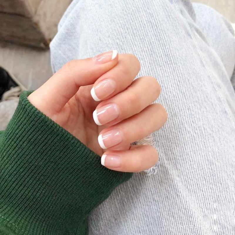 Classic French Manicure White Tip