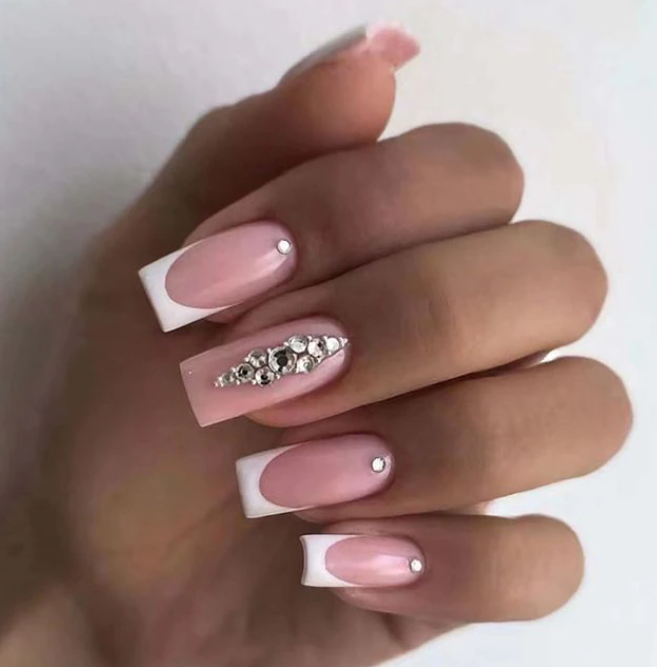 Diamente White Tip French Manicure