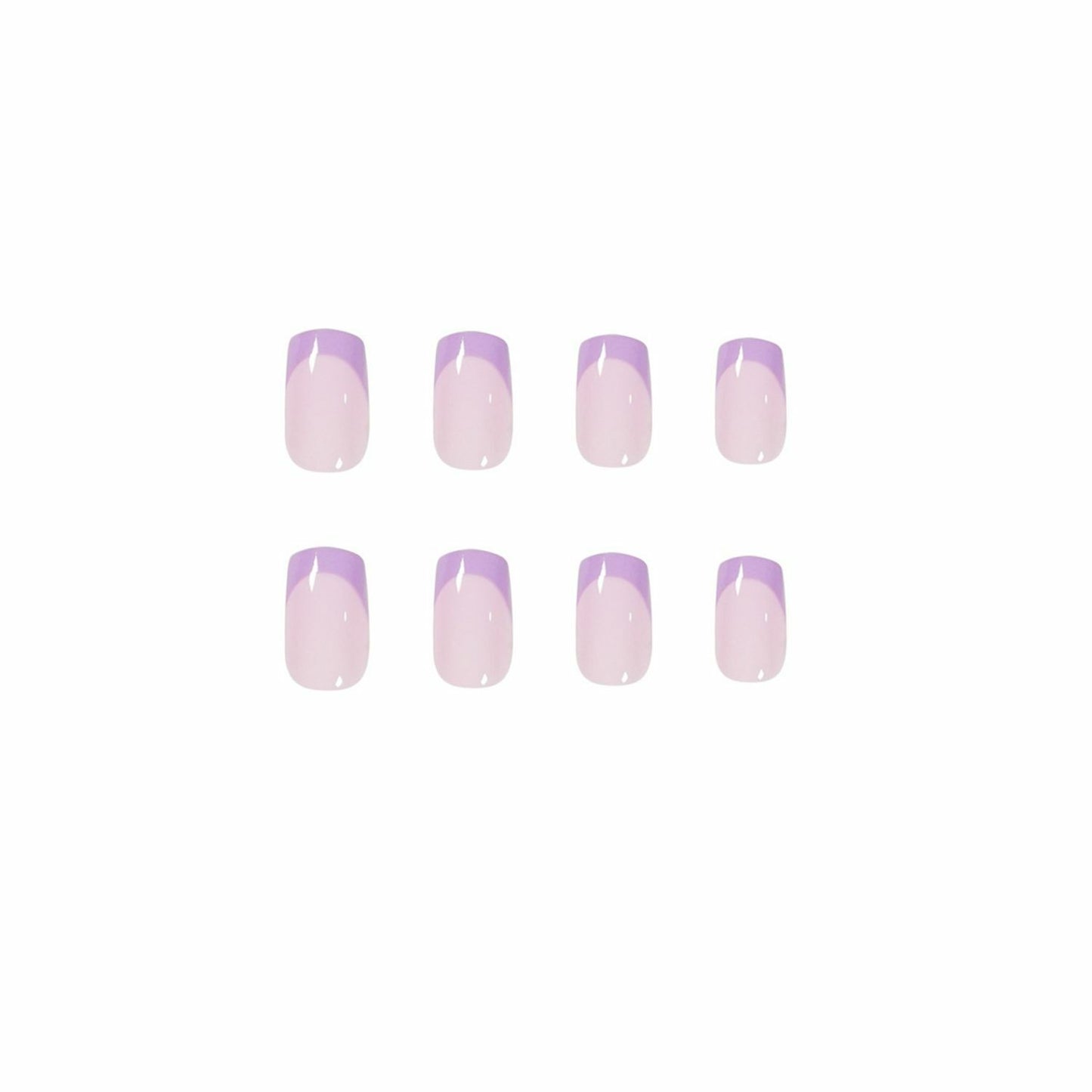 Lilac Tip French Manicure Press On Nails