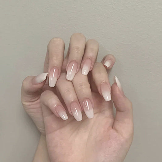 Classic Ombre Coffin Petite Nails