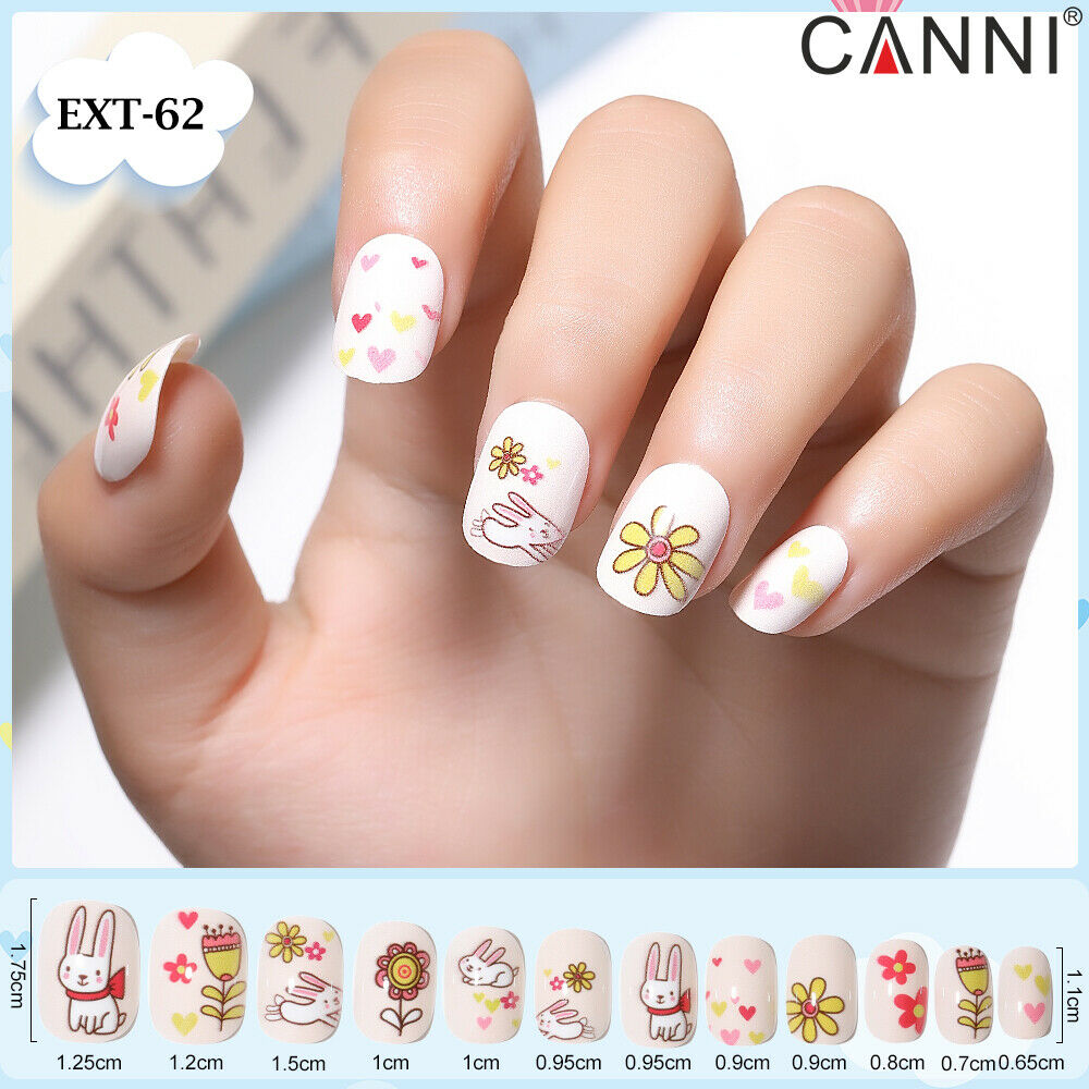 Bunny Loving White Pastel Press On Nails