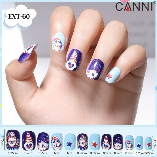 Indigo Christmas Themed Santa Press On Nails