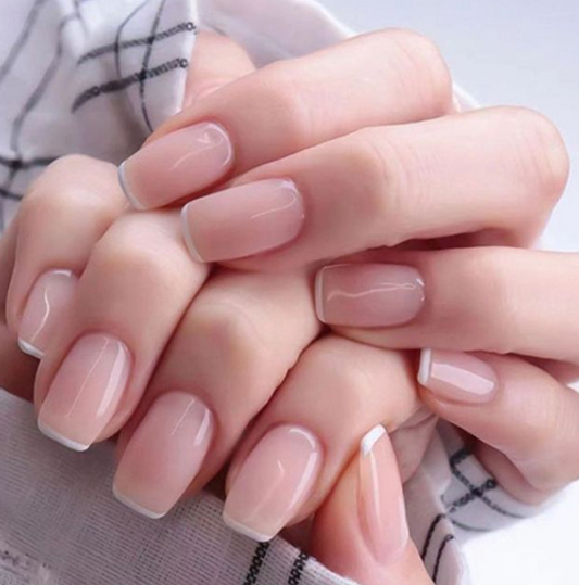 Fine White Tip French Manicure